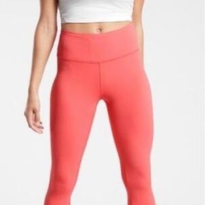 Coral Athleta 7/8 Transcend Leggings - Small